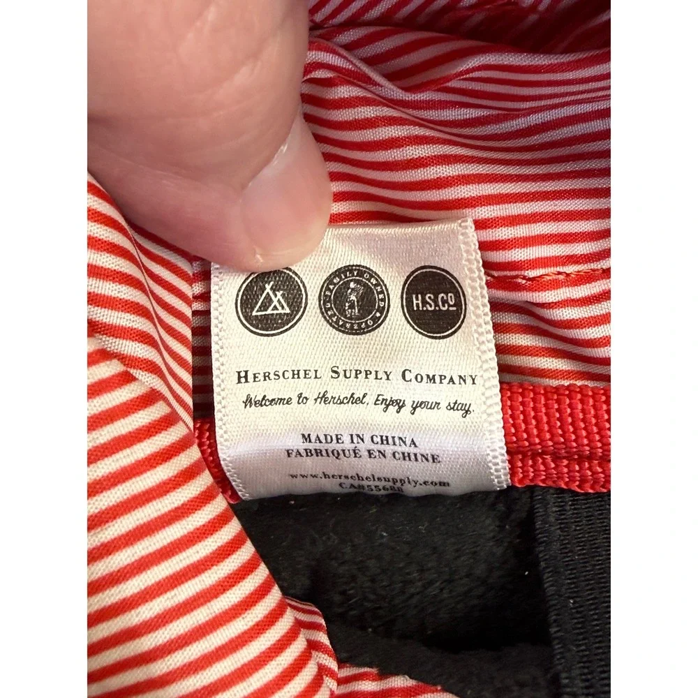 Herschel Supply Co Backpack Blue Red Straps Roll‎ Top Casual Everyday Travel